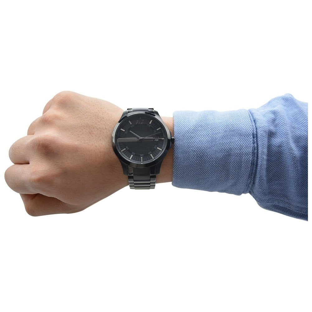 Armani Exchange Hampton AX2104 Men's Chronograph – Black Dial with Black Stainless Steel Strap