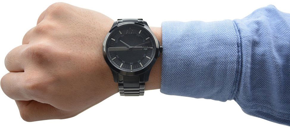 Armani Exchange Hampton AX2104 Men's Chronograph – Black Dial with Black Stainless Steel Strap