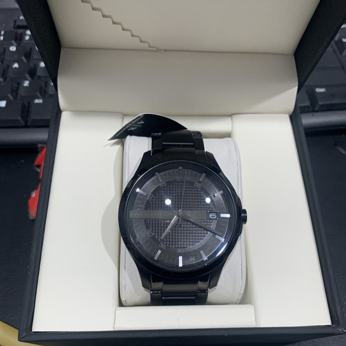 Armani Exchange Hampton AX2104 Men's Chronograph – Black Dial with Black Stainless Steel Strap